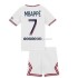 Camisola Paris Saint-Germain Kylian Mbappe 7 Criança Equipamento Quarto 2021-2022 Manga Corta